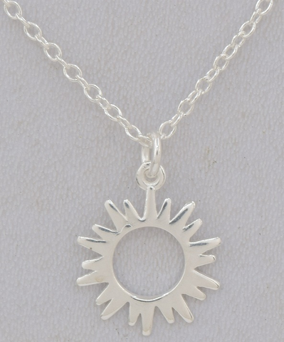 Anna Sterling Silver Sun Pendant