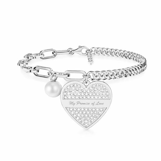 Cyna Silver Pearl Bracelet