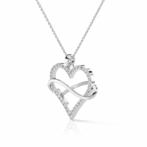 Lyra Silver Zirconia Necklace