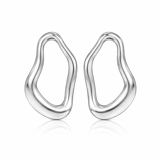 Noa Silver Organic Earrings