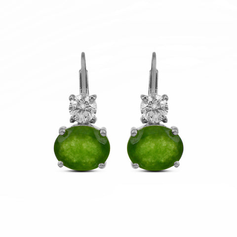 Sara Sterling Silver Quartz Stud Earrings