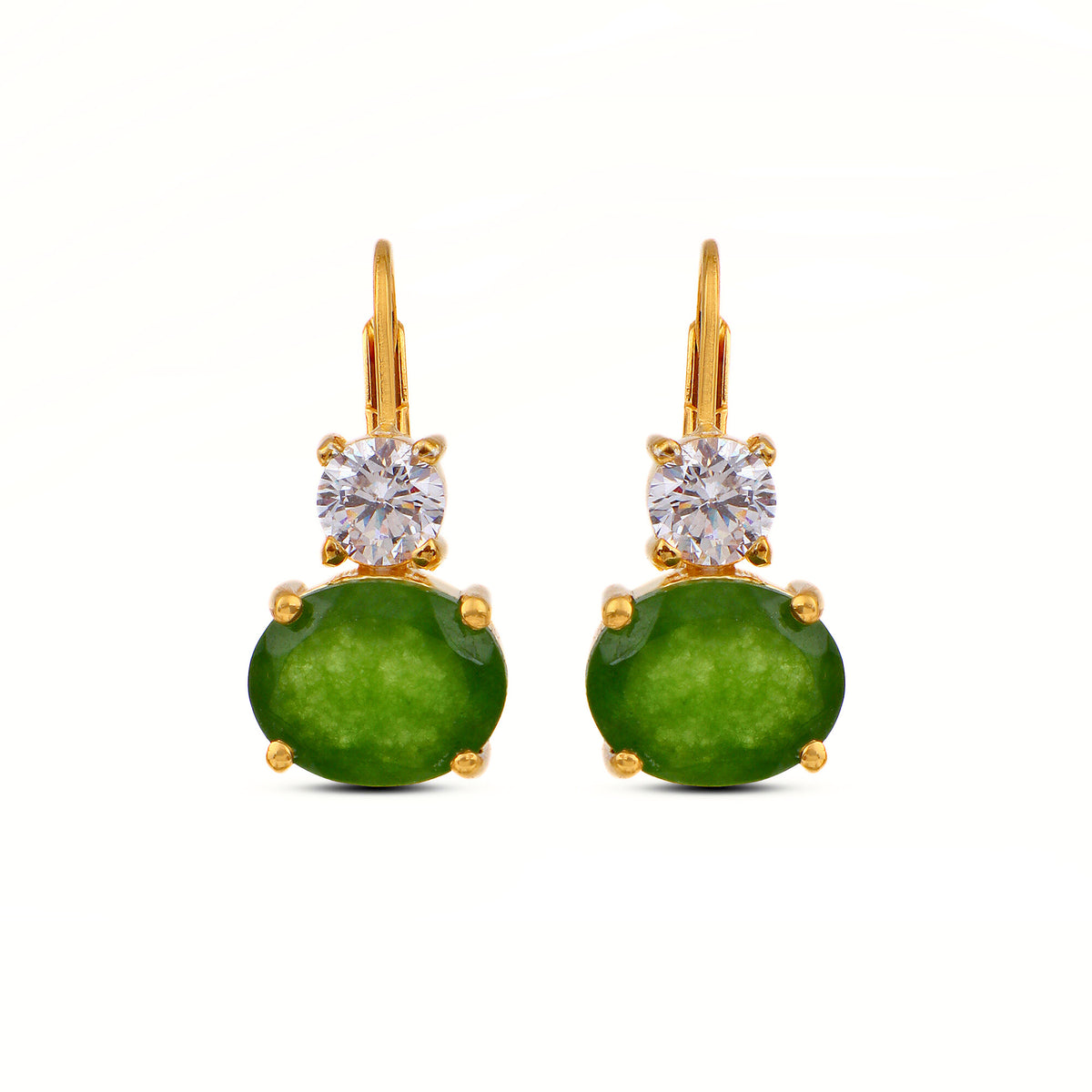 Sara Sterling Silver Quartz Stud Earrings