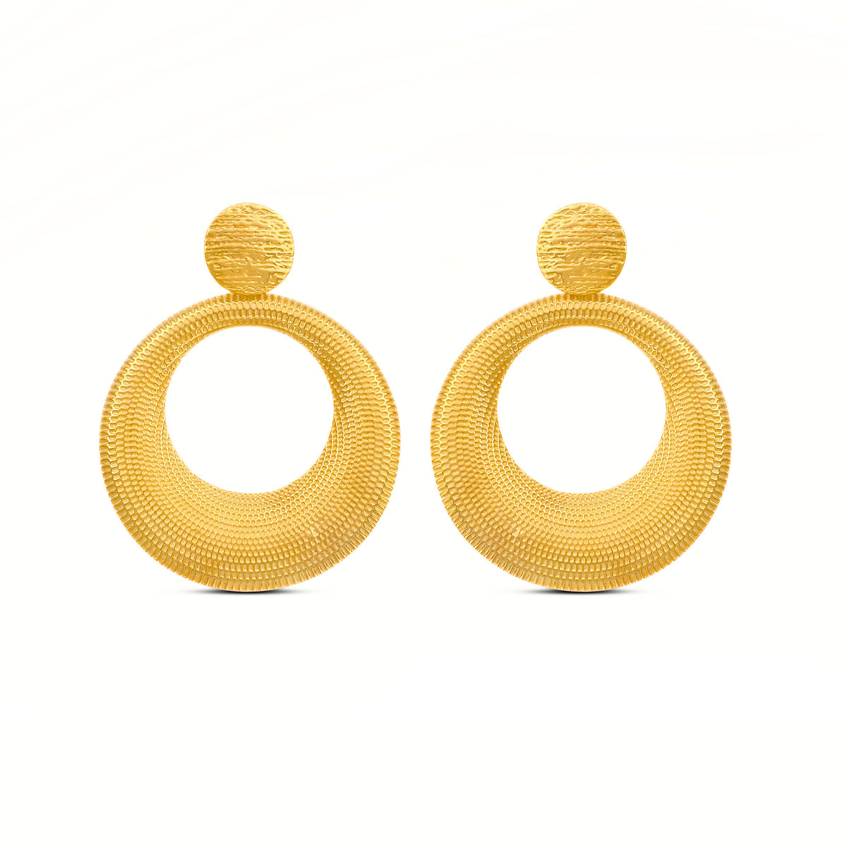 Kira Sterling Silver Elegant Circle Earrings
