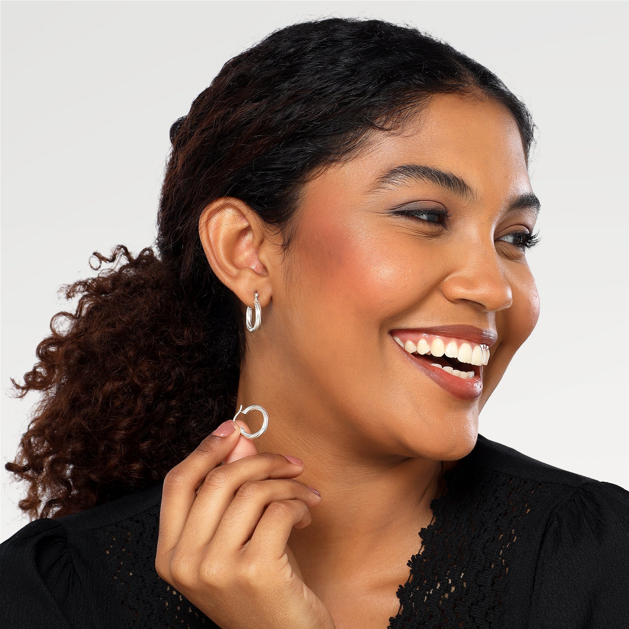 Kate Twisted Huggies Earrings