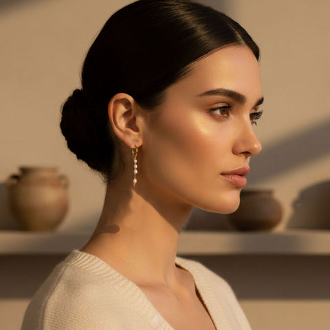 Alys Silver Pearl Earrings