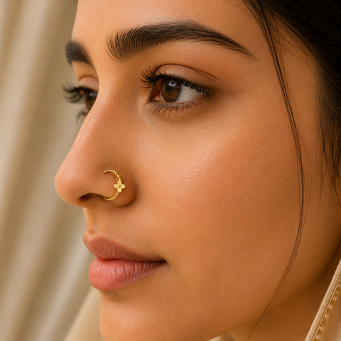 Abda Silver Nose Pin