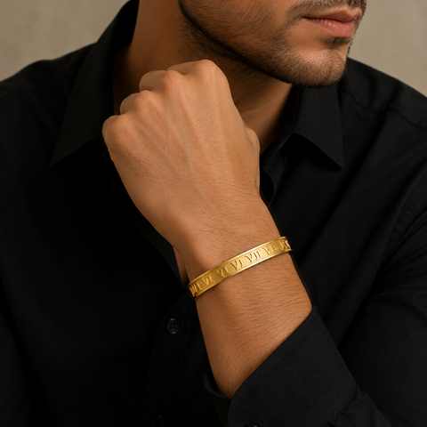 Jett Silver Bangle Bracelet