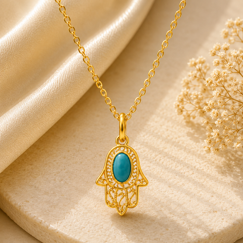 Lily Silver Turquoise Pendant