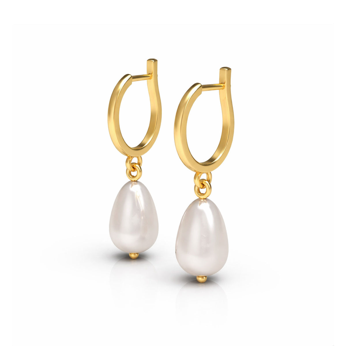Nora Silver Drop Pearl Earring