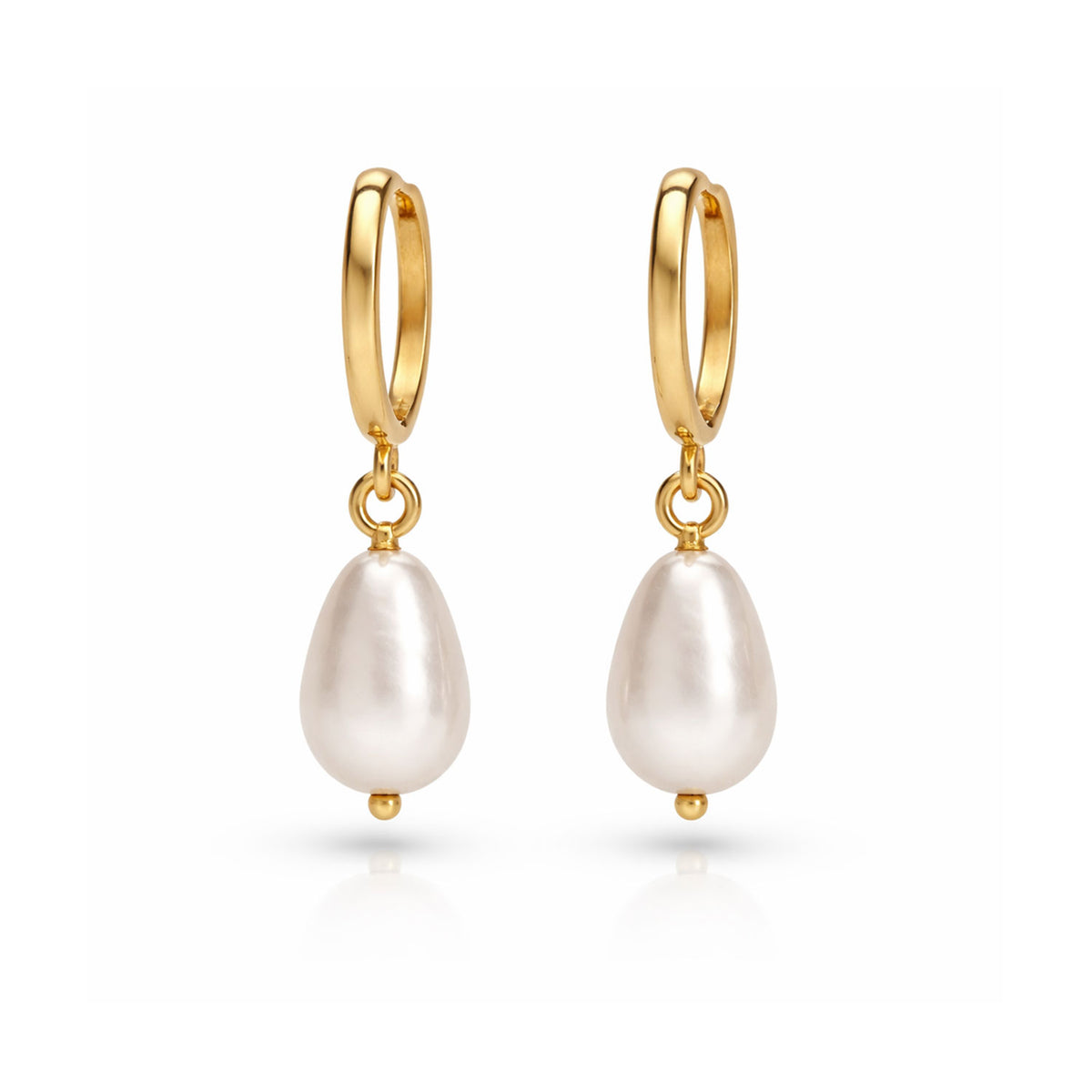 Nora Silver Drop Pearl Earring
