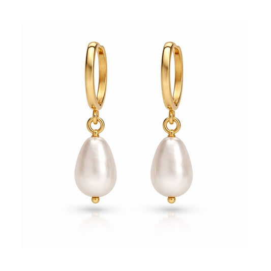 Nora Silver Drop Pearl Earring