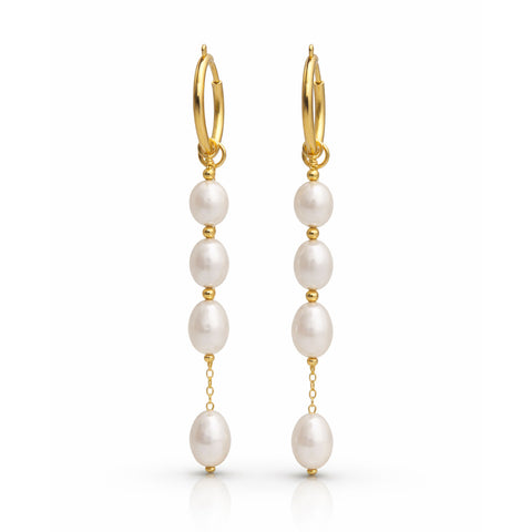 Alys Silver Pearl Earrings