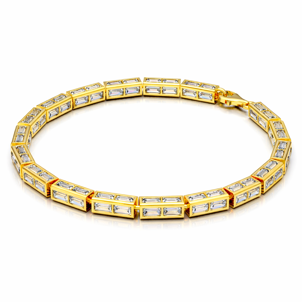 Cyan Silver Zirconia Bracelet