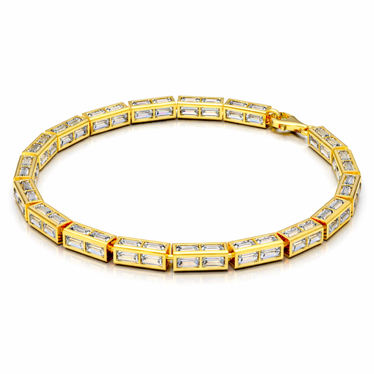 Cyan Silver Zirconia Bracelet