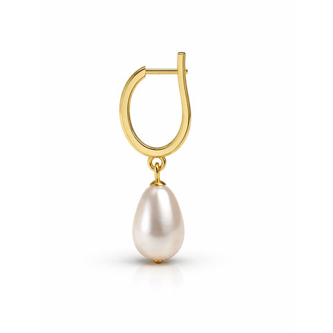 Nora Silver Drop Pearl Earring