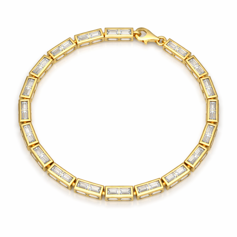 Cyan Silver Zirconia Bracelet