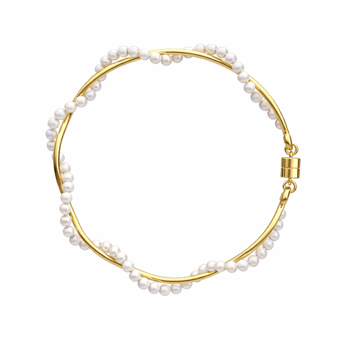 Mia Silver Pearl Bracelets