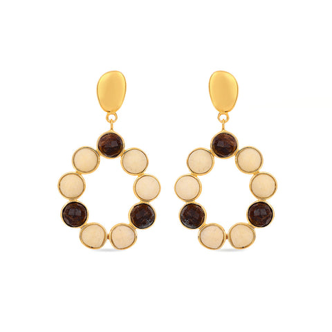 Sia Silver Round Earrings