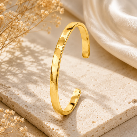 Rina Silver Hammered Bangle