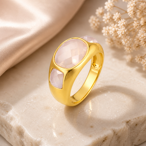 Rosa Silver Adjustable Ring
