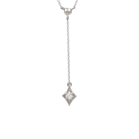 Lily Sterling Silver White Cubic Zirconia Necklace