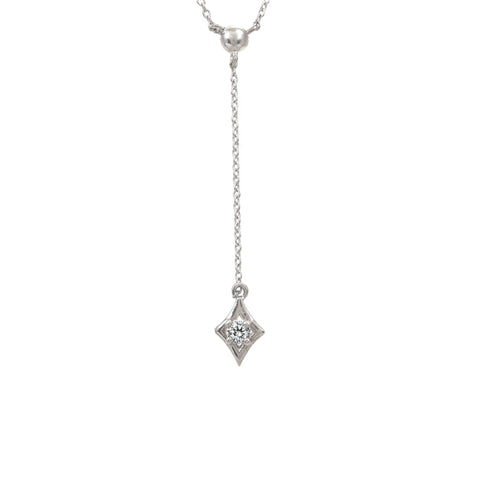 Lily Sterling Silver White Cubic Zirconia Necklace