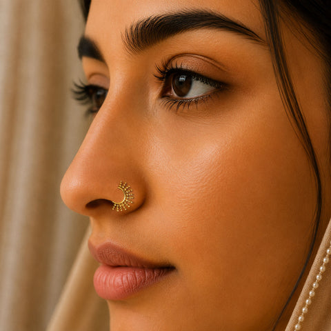 Afia Silver Nose Pin