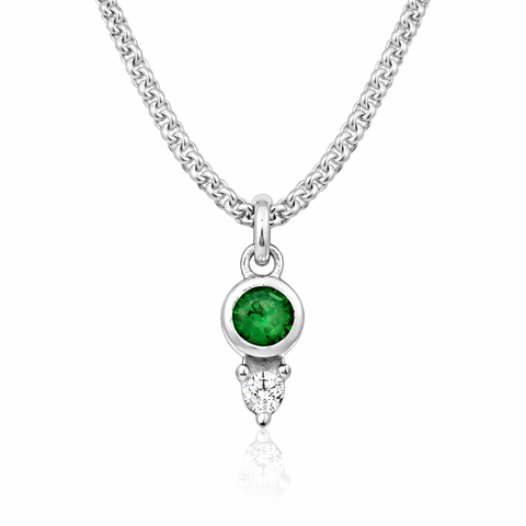 Lucy Silver Zirconia Necklace