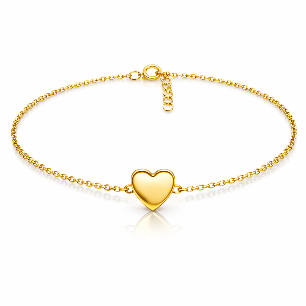 Cova Silver Heart Anklet