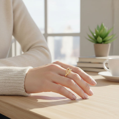 Luni Silver Adjustable Ring