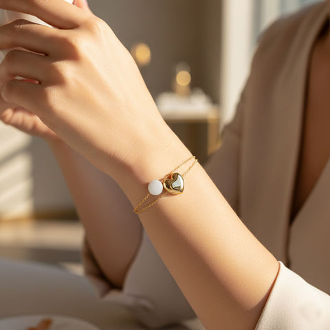 Tira Silver Pearl Bracelet