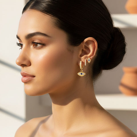 Demi Silver Earrings Set