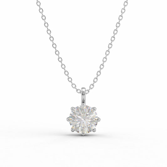 Aro Silver Zirconia Necklace