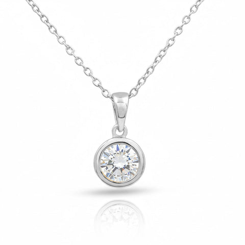 Gyra Silver Diamond Necklace