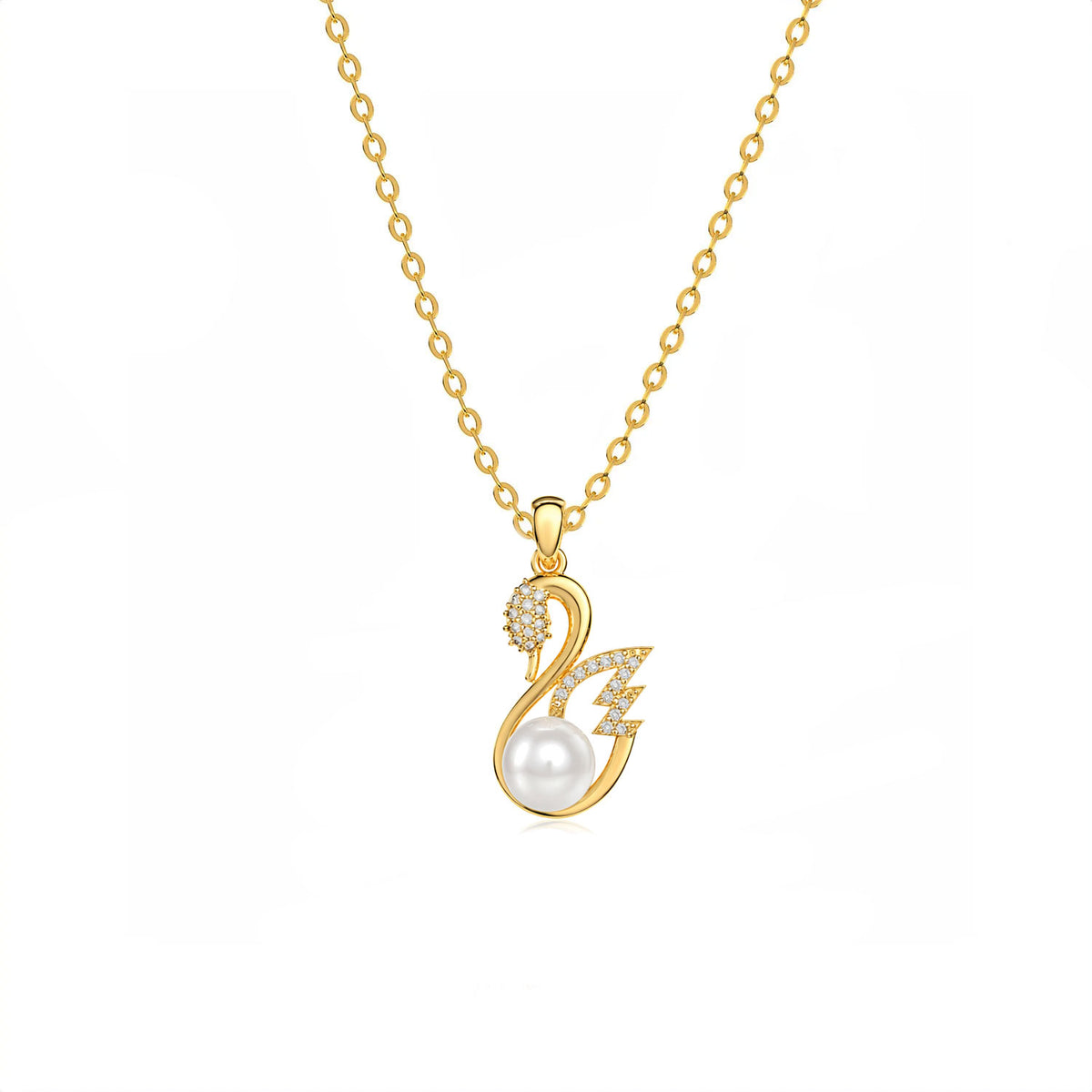 Zyra Silver  Pearl Necklace