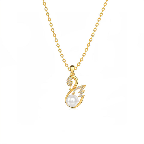Zyra Silver  Pearl Necklace