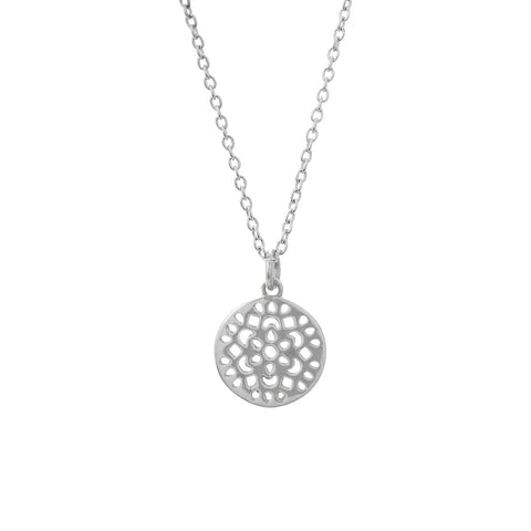 Rin Silver Floral Necklace