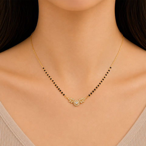 Cyna Silver Mangalsutra