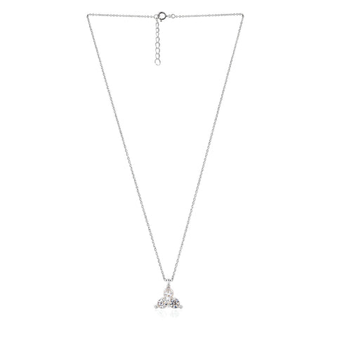 Mia Sterling Silver White Cubic Zirconia Necklace