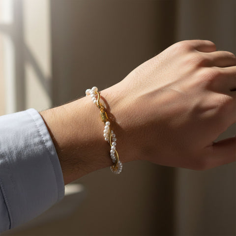 Evelyn Silver Pearl Bracelets