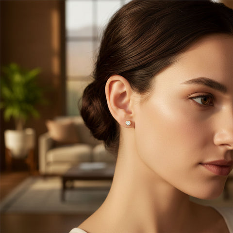 Dina Silver Diamond Earrings