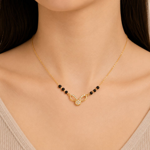 Demi Silver Mangalsutra