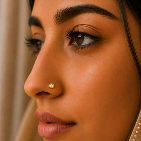 Evia Silver Nose Pin