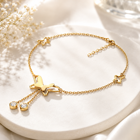 Esha Silver Anklet