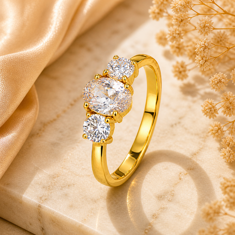 Lyn Silver Diamond Adjustable Ring