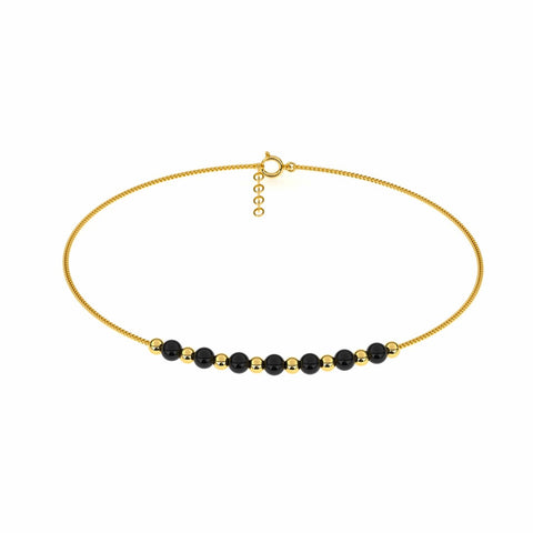 Rova Silver Beads Anklet