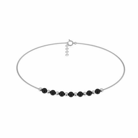 Rova Silver Beads Anklet