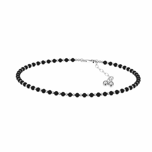Qavi Silver Beads Anklet