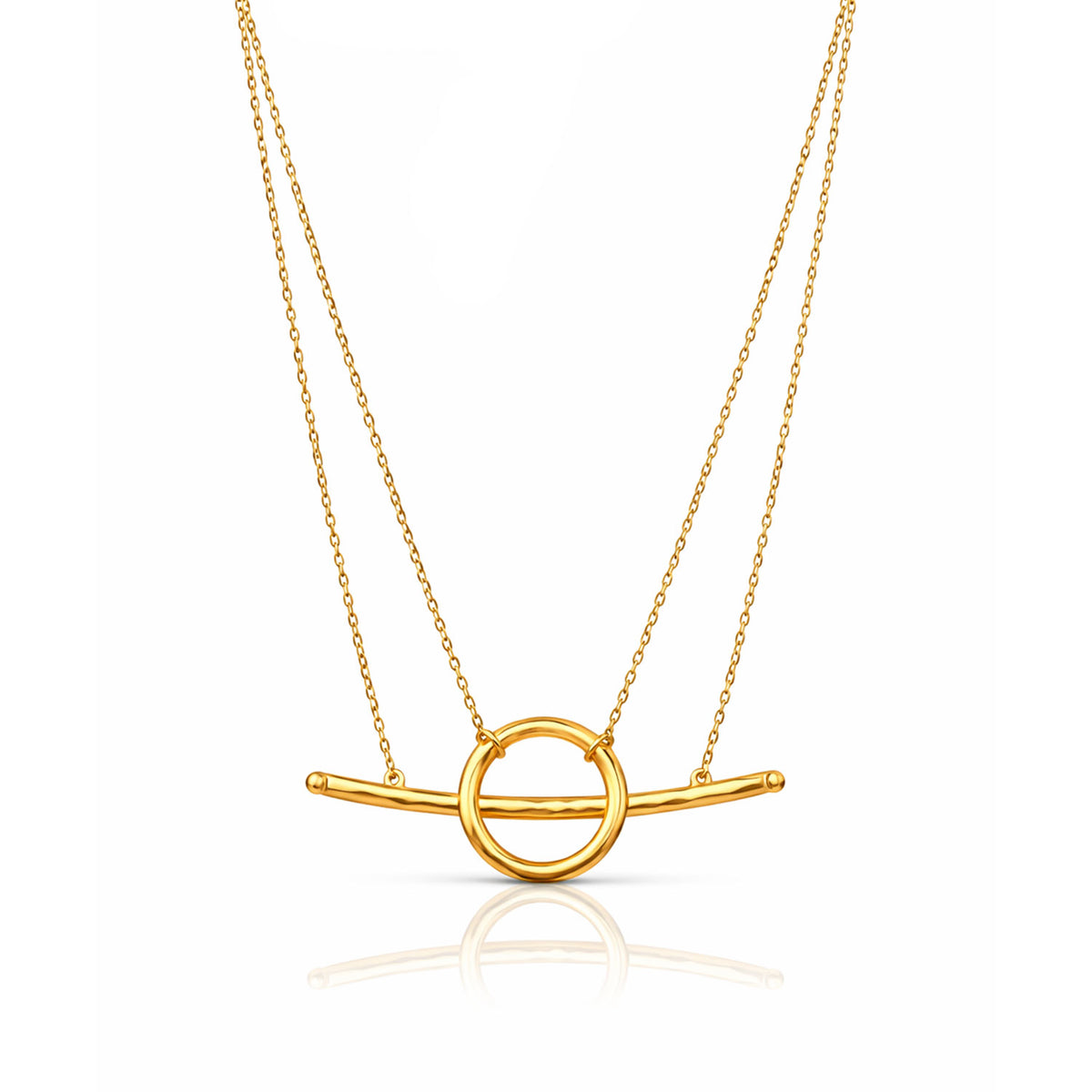 Sia Silver Hammered Necklace