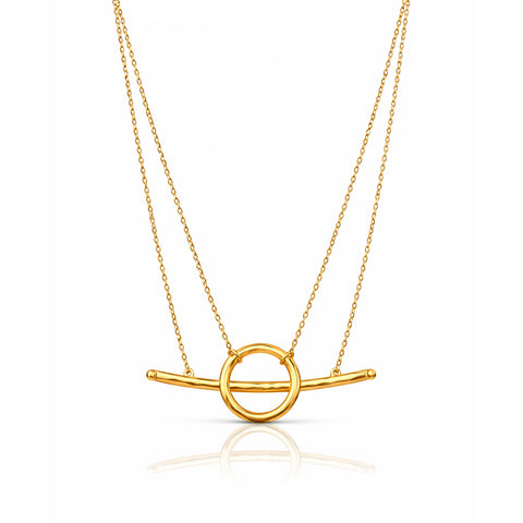 Sia Silver Hammered Necklace